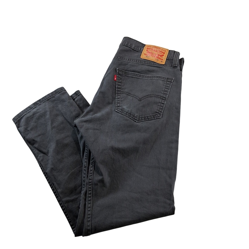 Levi's‎ 502 Taper Jeans Mens 33x30 Gray Regular Tapered Fit Stretch